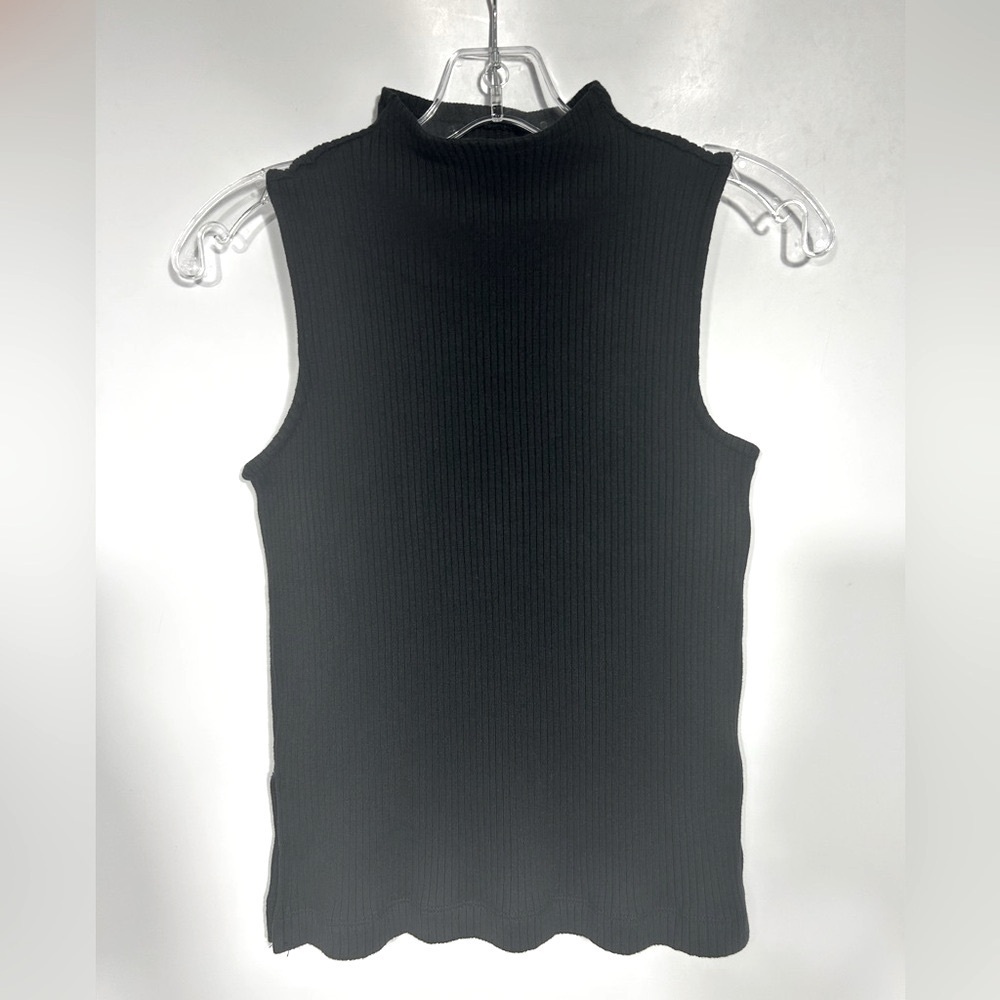 NEW Madewell Side-Slit Mockneck Tank Size XS True Black - Picture 5 of 10